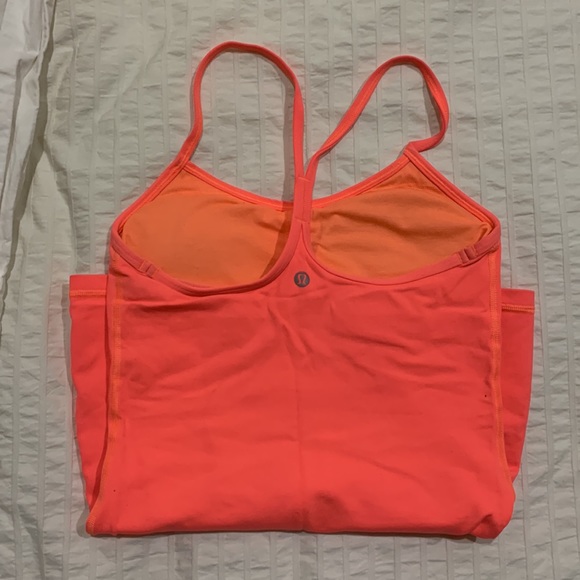 Lululemon Power Y Tank size 4 - Bright Coral - Picture 3 of 4